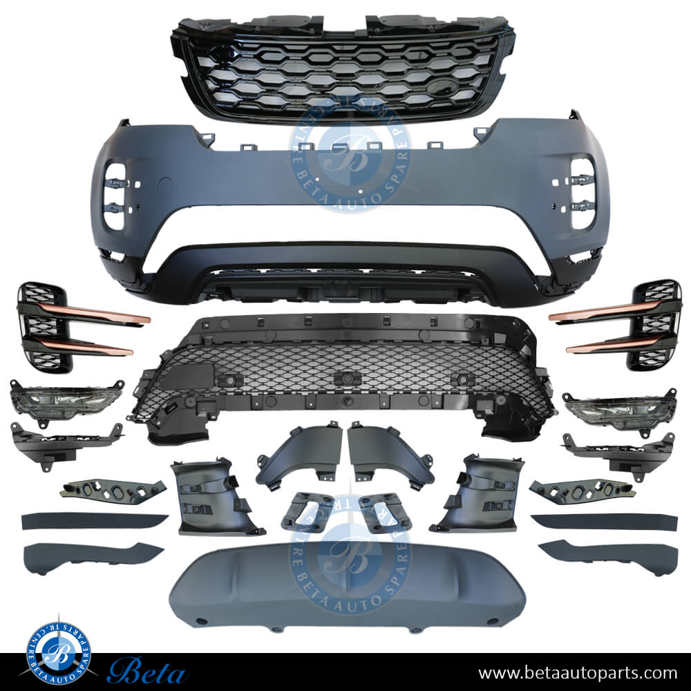 Front Bumper assembly R Dynamic L Look for Range Rover Evoque 2019-Up models Front Bumper assembly R Dynamic L Look for Range Rover Evoque 2019-Up models